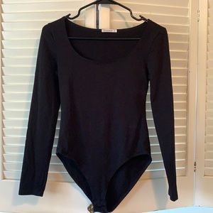 Black long sleeve bodysuit